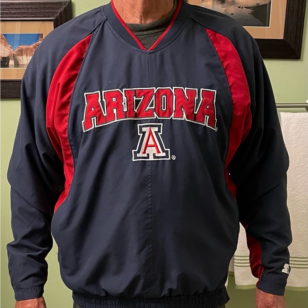 Vintage 1990 Starter Pullover. Arizona.  Retracted stitch pattern